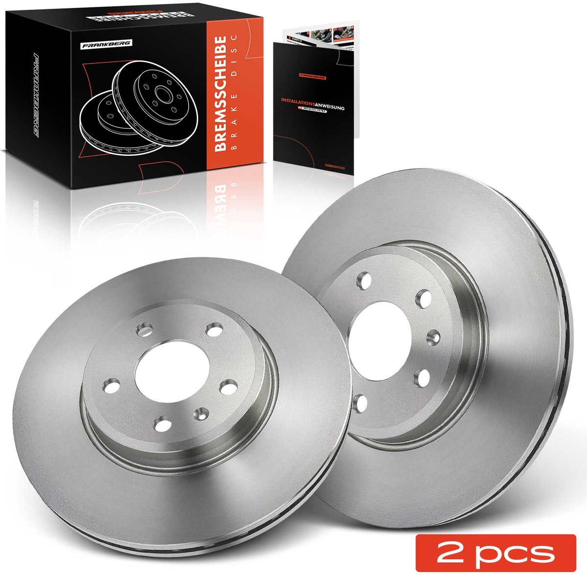 Frankberg 2x remschijf vooras links rechts voor Audi A4 8K2 8W2 A5