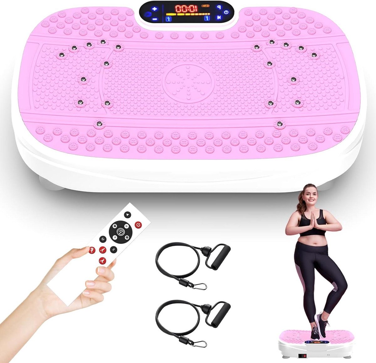 Trilplaat Fitness Platform - Vibratie Trainer - Hele Lichaam Trainen - Instelbare Vibratiesnelheid - 50.8 x 30.48 x 12.7 cm