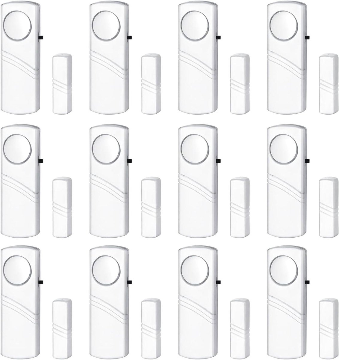Deurraamalarm - Draadloze sensor - Kinderveiligheid thuis - Magnetische sensorschakelaar - 95 dB - Wit