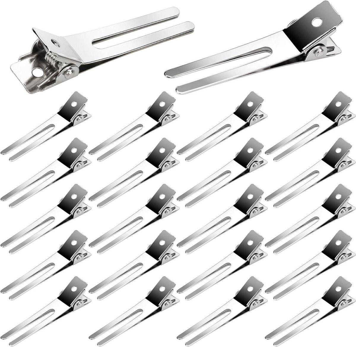 Krulclips - Haarclips Styling - Pin Krul Haar - Dubbele Prong - 20 stuks - Zilver