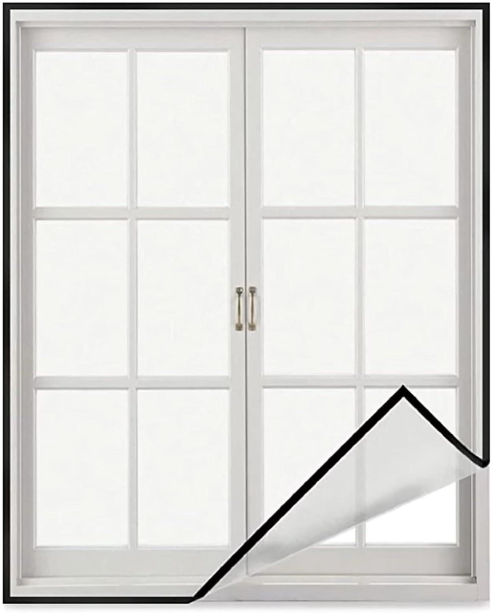 Raamhor DIY - Muggengaas Raam Vliegengordijn - Insecten Buiten Houden - Op Maat Te Knippen - 60x135cm - Zwart