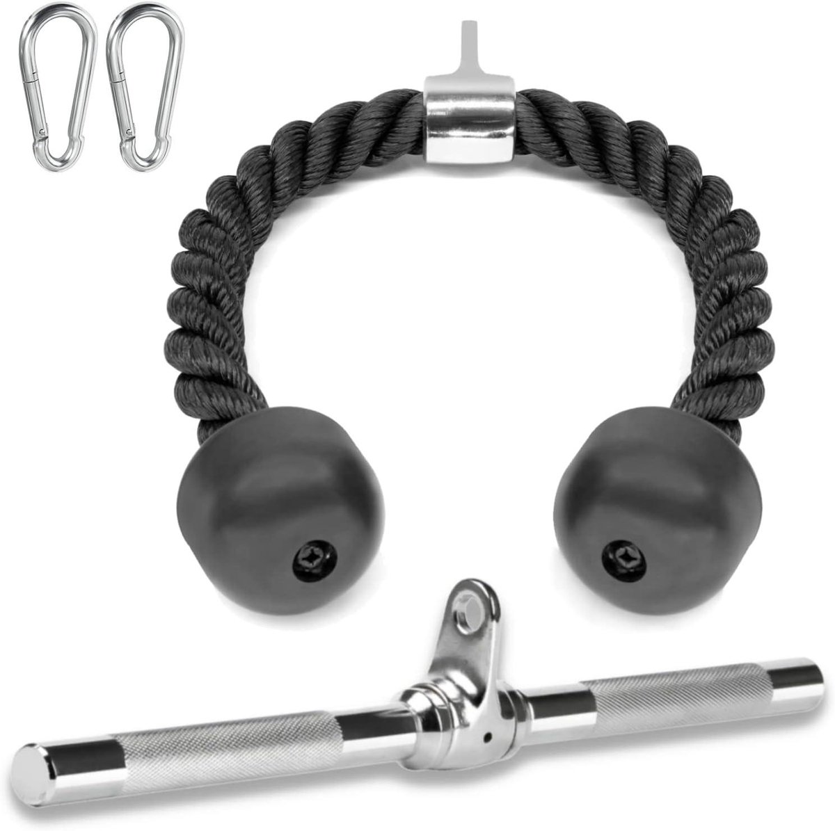 Kabel Machine Accessoires - Fitness Set - Kracht Training - Universele Compatibiliteit - 880 Lbs Capaciteit - Zilver