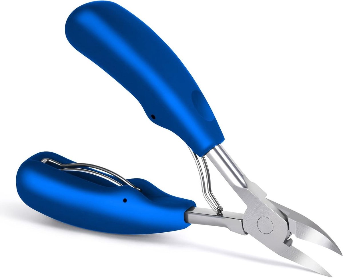 Precisie nagelknipper voor dikke teennagels, zware roestvrijstalen nagelschaartjes met beschermhoes, ideaal voor ingegroeide nagels en verzorging van voeten