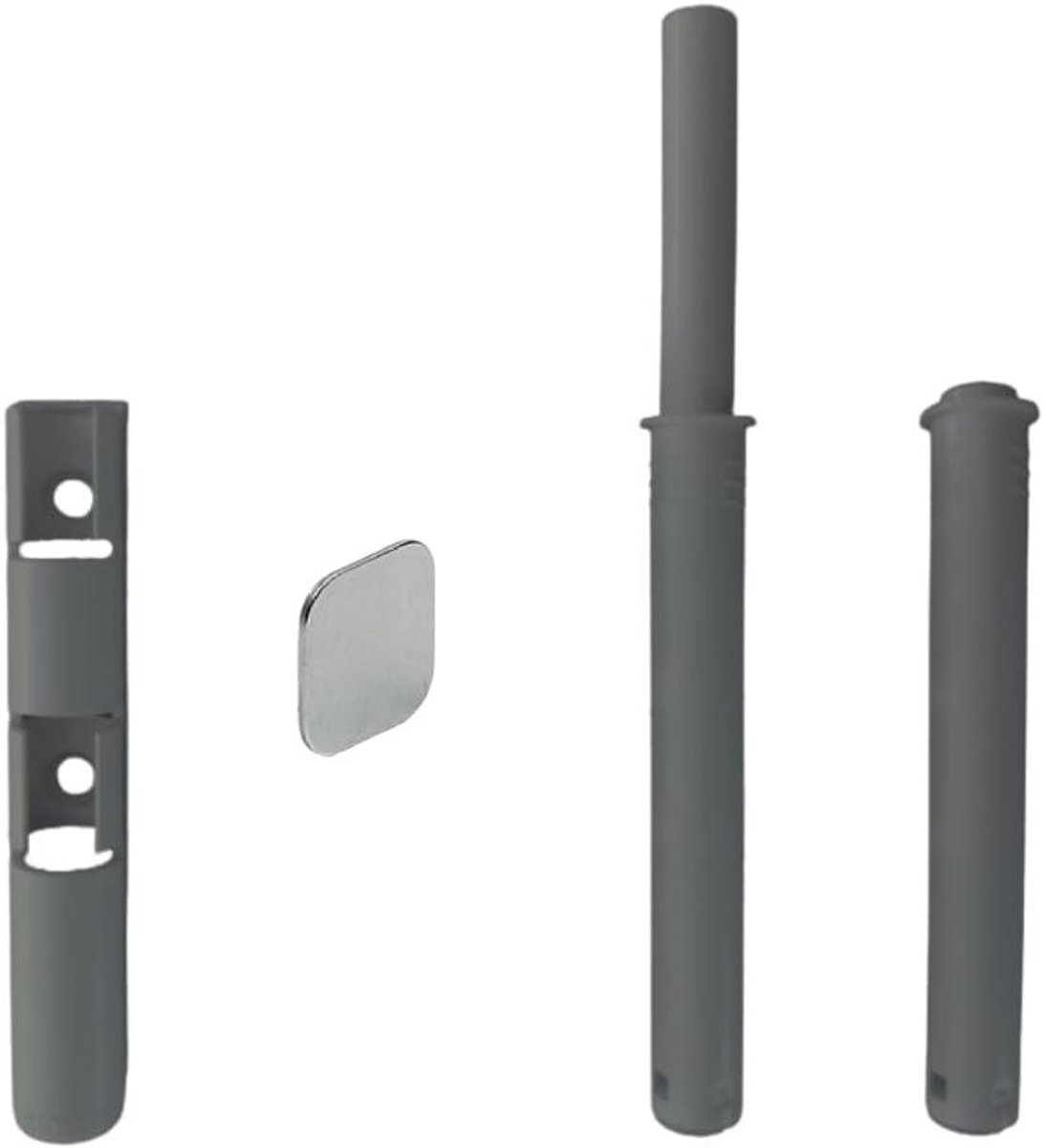 Deur opener systeem - Magneet pusher - Automatisch deuren openen - Druk en open - 75 mm - Antracietgrijs