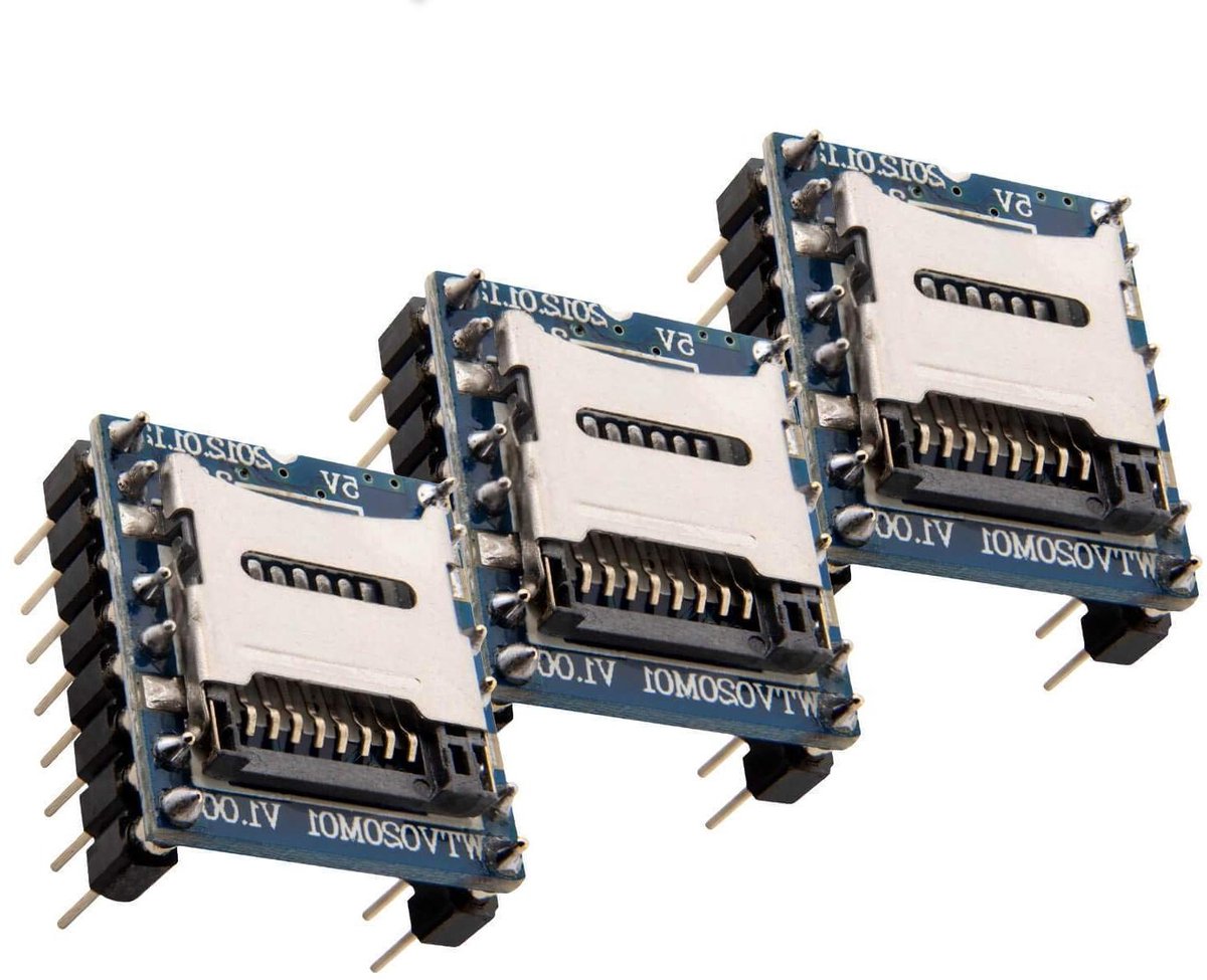 Geluidsmodule SD-kaart - Audio Module - Muziek afspelen - Ondersteunt MP3 ADCPM - 3 stuks - Niet gespecificeerd