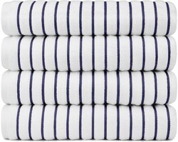 Strandhanddoeken Set - Zwembandhanddoeken Badlakens - Zonvakantie Relaxen - Extra Groot 600 GSM - 36x70 inch - Marineblauw