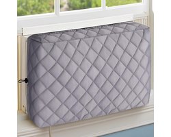 Aircohoes Binnen - Afdekhoes Airco - Energie Besparen - Trekkoord Pasvorm - 53 x 38 x 9 cm - Blauw