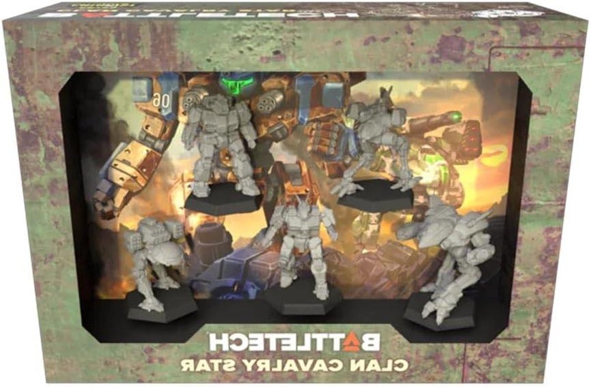 Clan Cavalry Star - Miniatuur Spel - Tafelspel Gevechten - Vijf Iconische Mechs - 17.78 cm Hoogte - Multicolor
