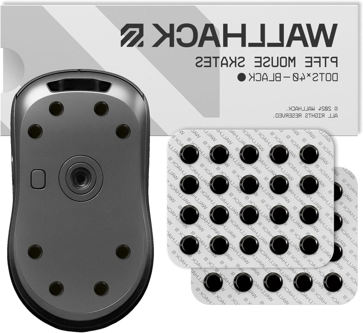 Muisschaatsen PTFE Dot - Muis skates - Gaming prestaties verbeteren - Gepersonaliseerde prestaties - 40 stuks - Zwart