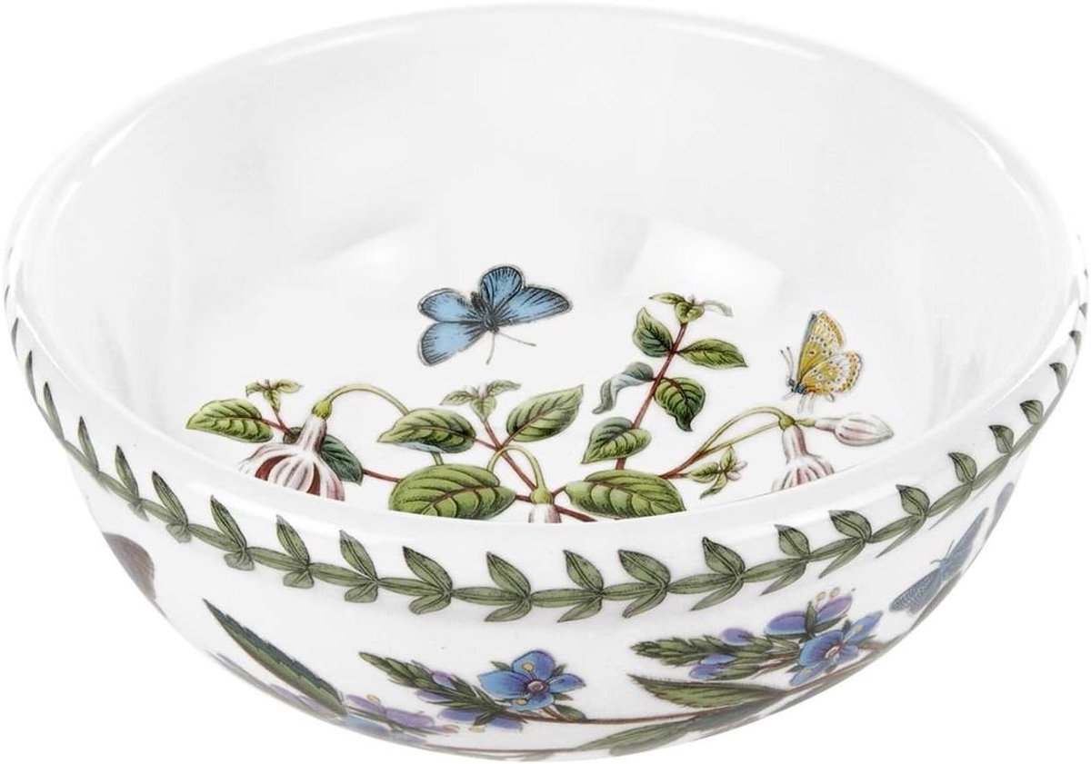 Fruit Salad Bowl - Dessert Bowl - Serveren van Fruit - Botanische Print - 14 cm - Fuchsia