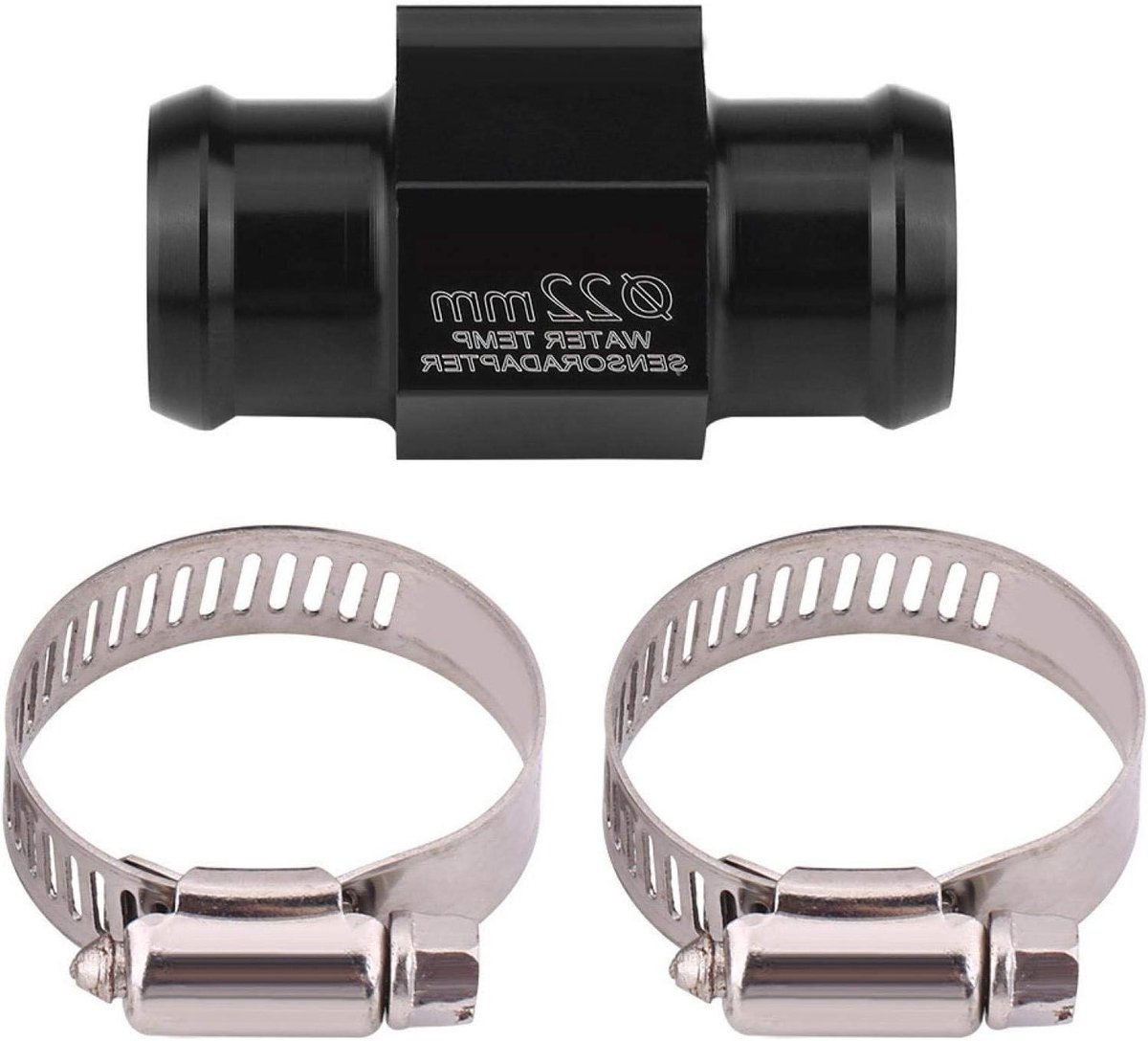 Water Temperatuur Sensor Adapter - Koelvloeistof Adapter - Motor Temperatuur Meten - Aluminium Legering - 22mm - Zwart