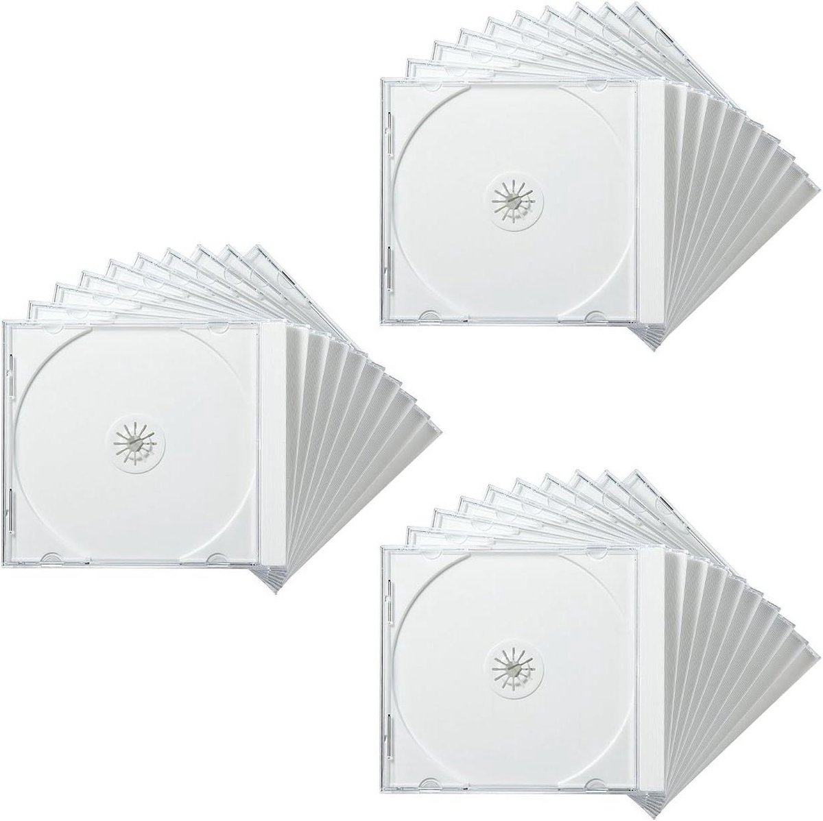 DVD CD Case - Media Opslaghoes - Bescherming Media - Compact Ontwerp - 12.5 x 14.2 cm - Wit