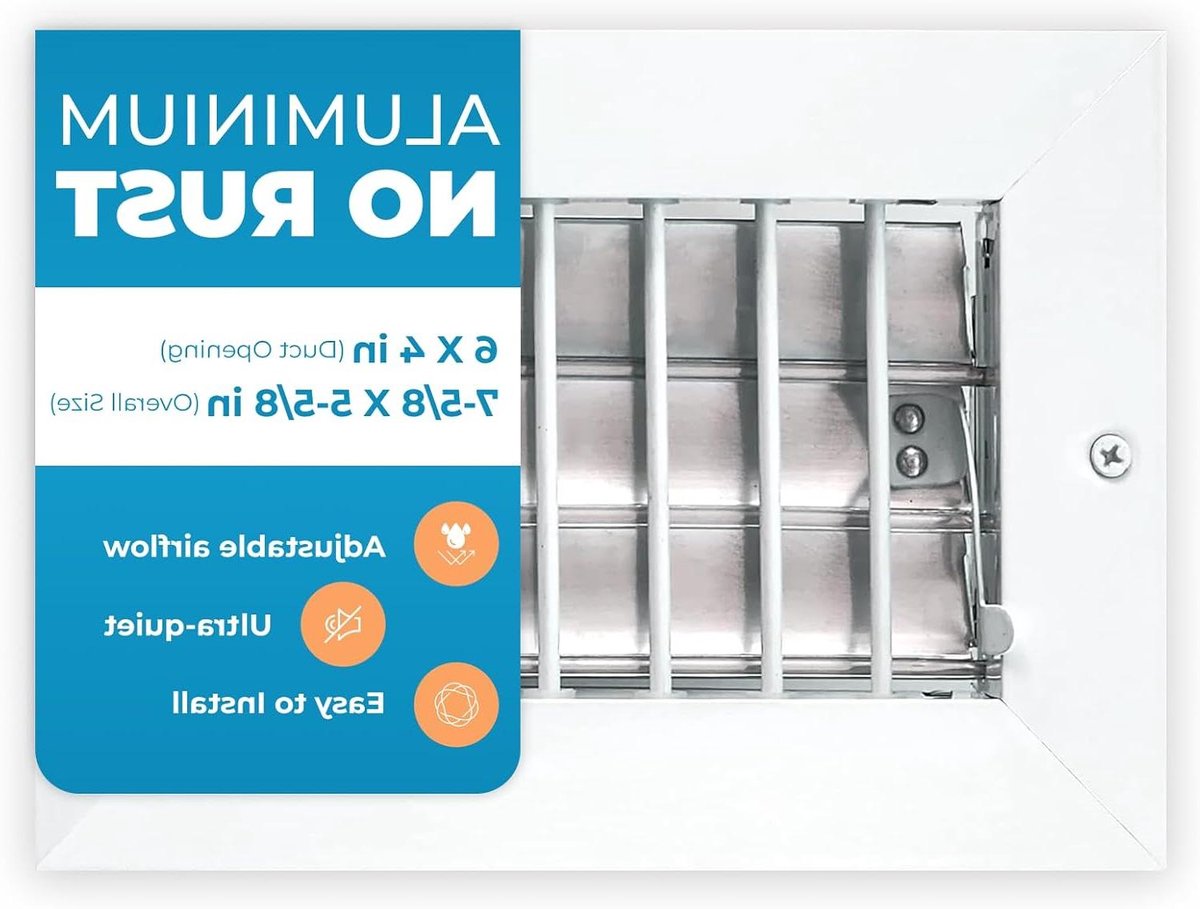 Ventilatierooster Aluminium - Wandrooster AC rooster - Luchtstroom Regelen - Verstelbare Multi-shutter Demper - 152 x 105 cm - Wit