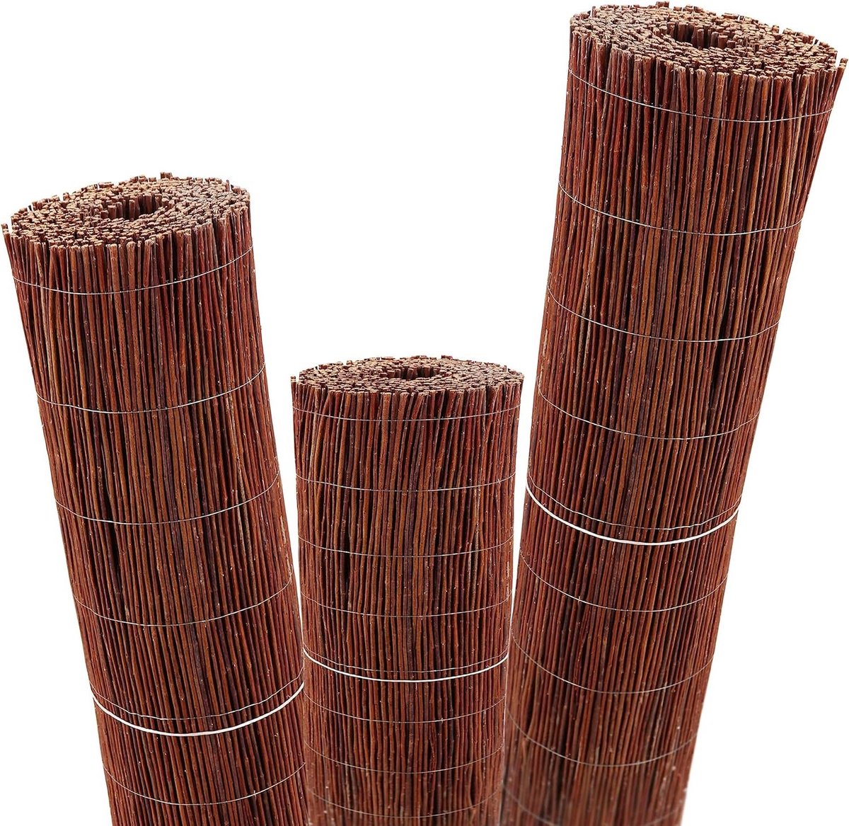 Wilgenmat Inkijkbescherming - Rietenhek Tuin - Privacy Creëren - Duurzaam Wilgenhout - 20 m x 150 cm - Bruin