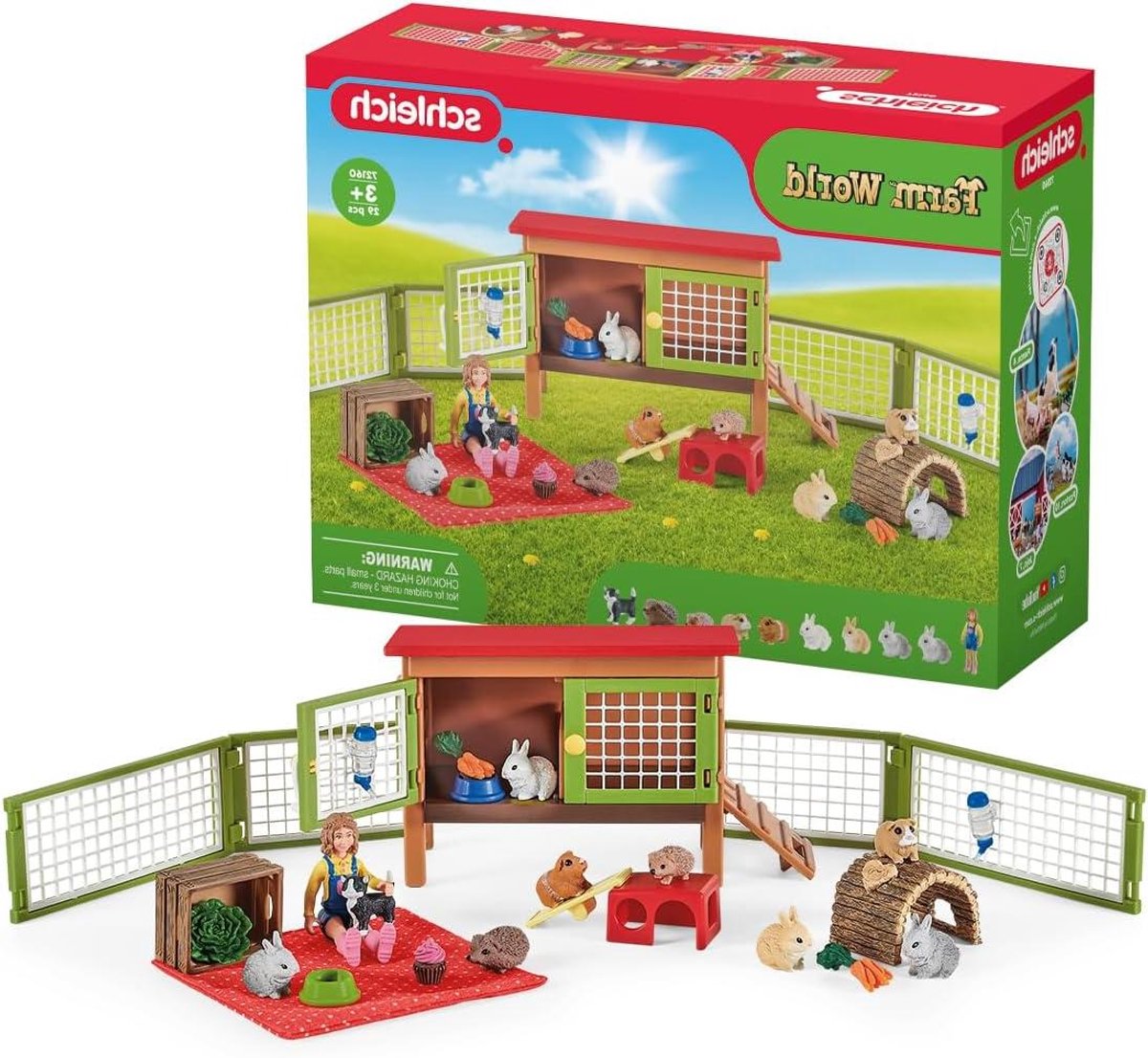Boerderij Dieren Speelset - Mini Boerderij Figuren - Boerderij Spelen - Gedetailleerde Realistische Figuren - 26 Delen - Multicolor