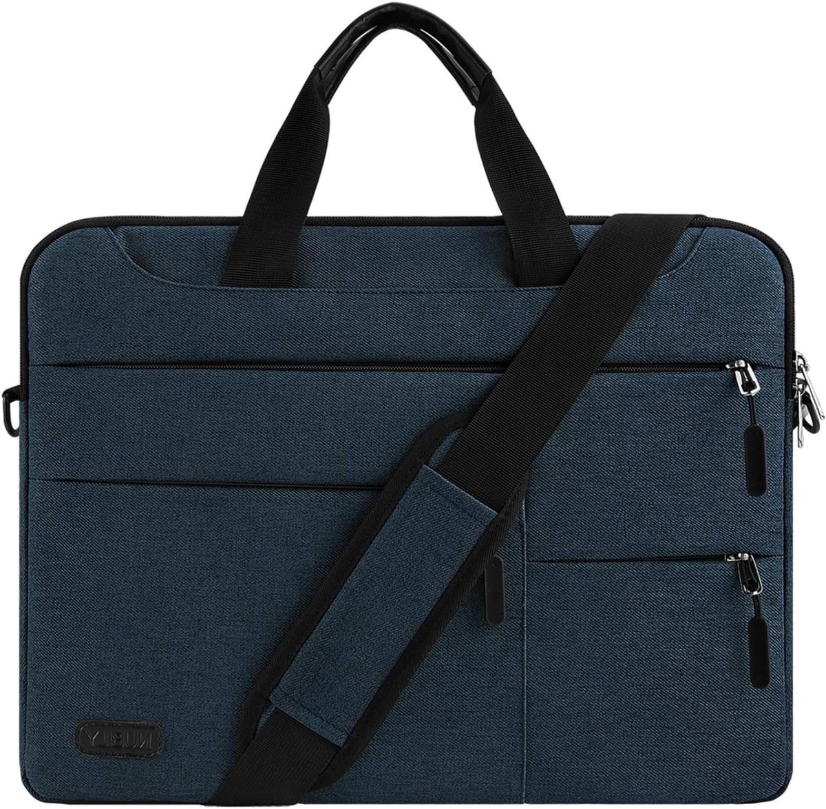Laptoptas - Laptophoes Aktetas - Bescherming Laptop - Waterdicht Materiaal - 35 cm - 39 cm - Zwart