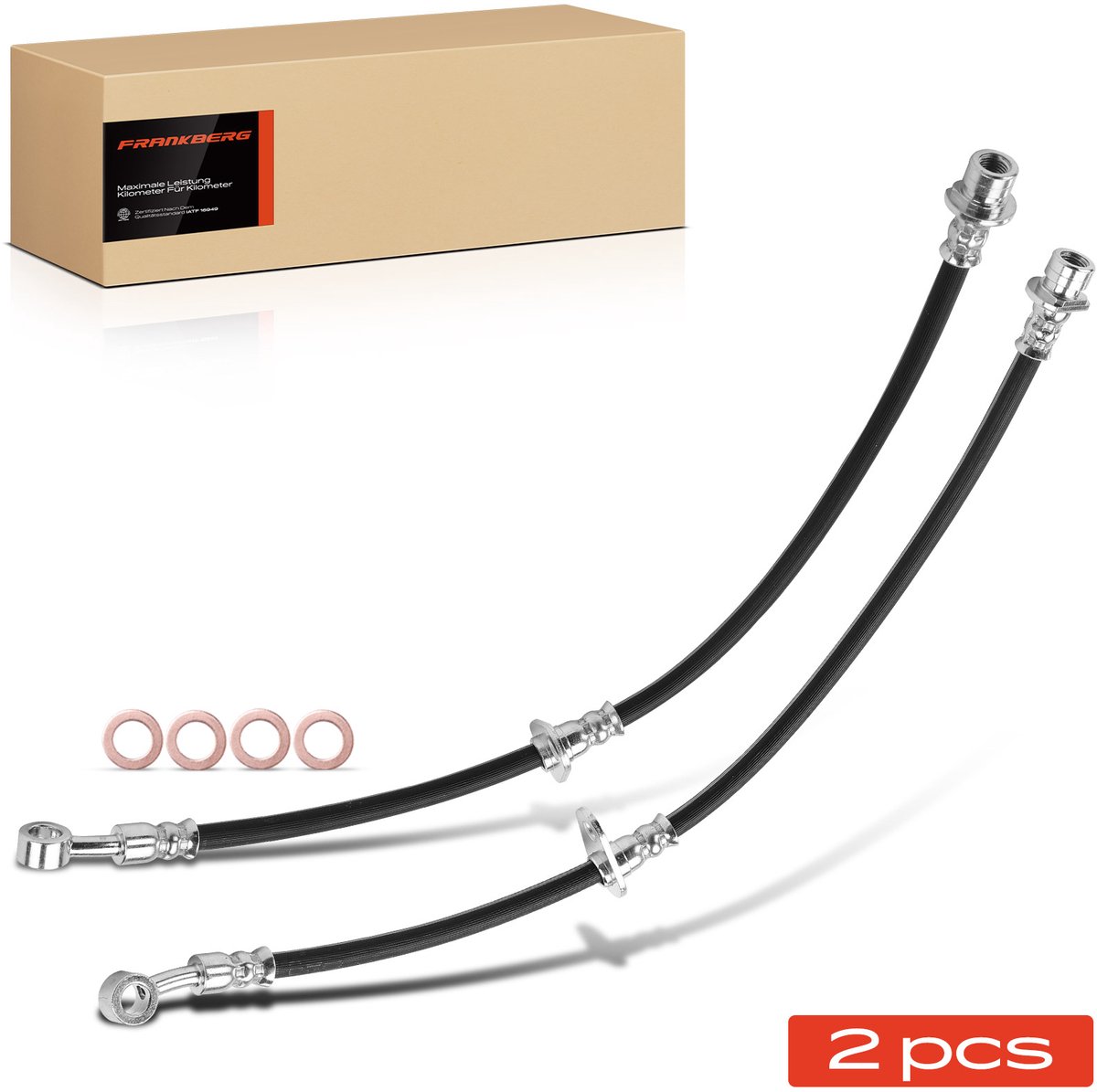 Frankberg 2x remslang voor links/rechts voor Honda Accord VII