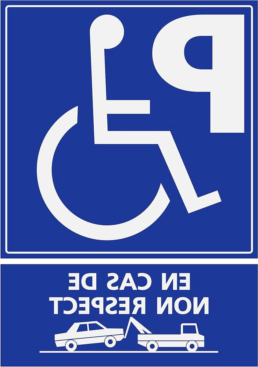 Parkeersticker Gehandicapten - Toegangsstickers Invaliden - Aanduiding Parkeerplaats - UV en weerbestendig - 3 x 4 cm - Blauw