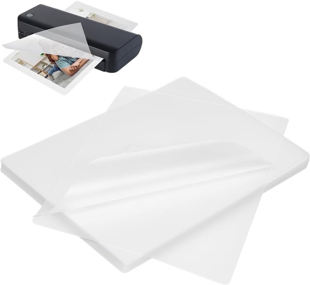 Pack van 100 Plastic Lamineringhoezen, Duidelijke Thermische Laminering Film, Bescherming voor Foto's en Documenten, 18.8 x 13.5 cm, Perfect voor Archiveren en Bewaren