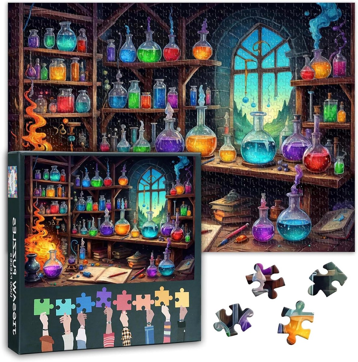 Puzzels 1000 stukjes - Legpuzzel Volwassenen - Ontspanning en Plezier - Gedetailleerd Ontwerp - 70 x 50 cm - Kleurrijk