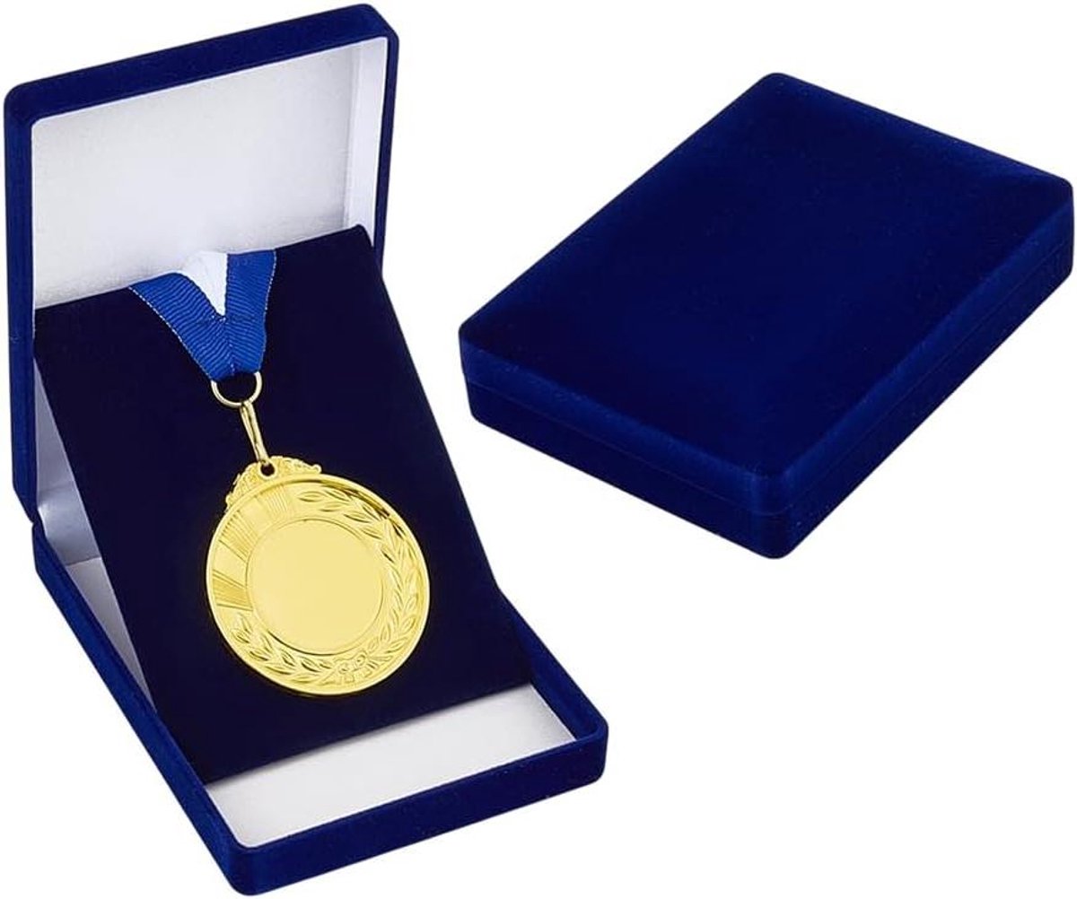 Medaille Opbergdozen - Badge Display Dozen - Verzamelobjecten Beschermen - Zachte Fluweel Voering - 12.3 x 9 x 3.15 cm
