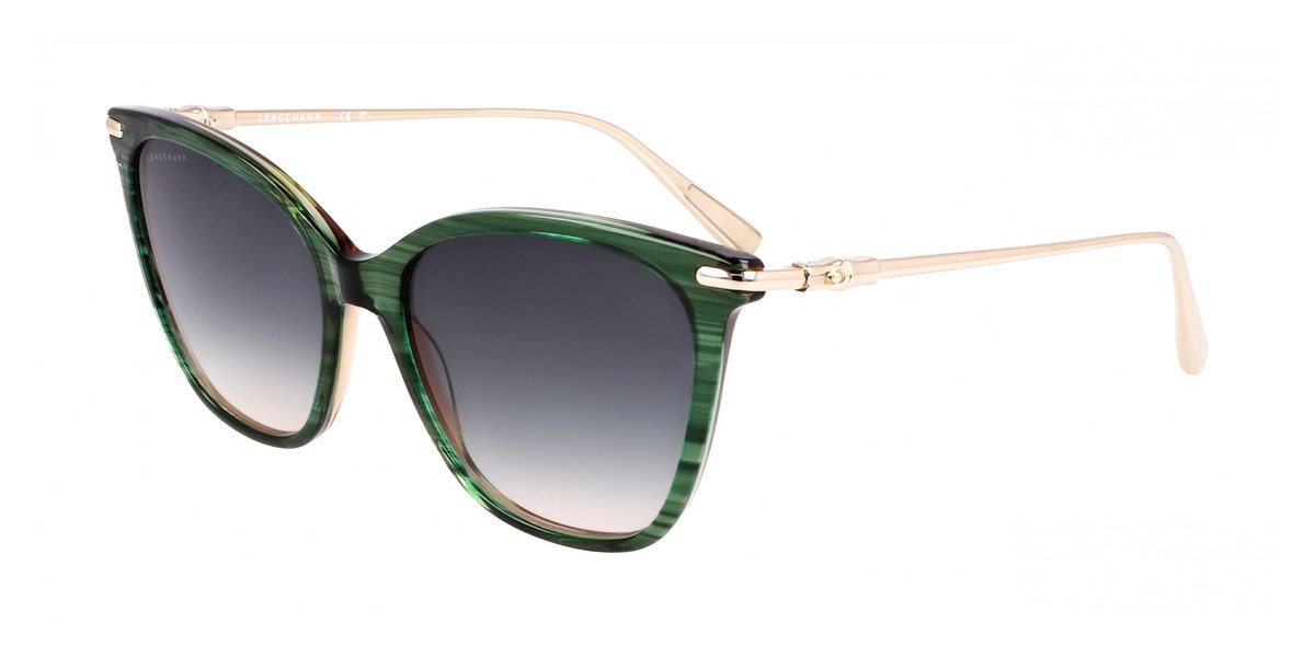 Longchamp LO757S N Striped green 55/17/145 WOMAN Zonnebrillen