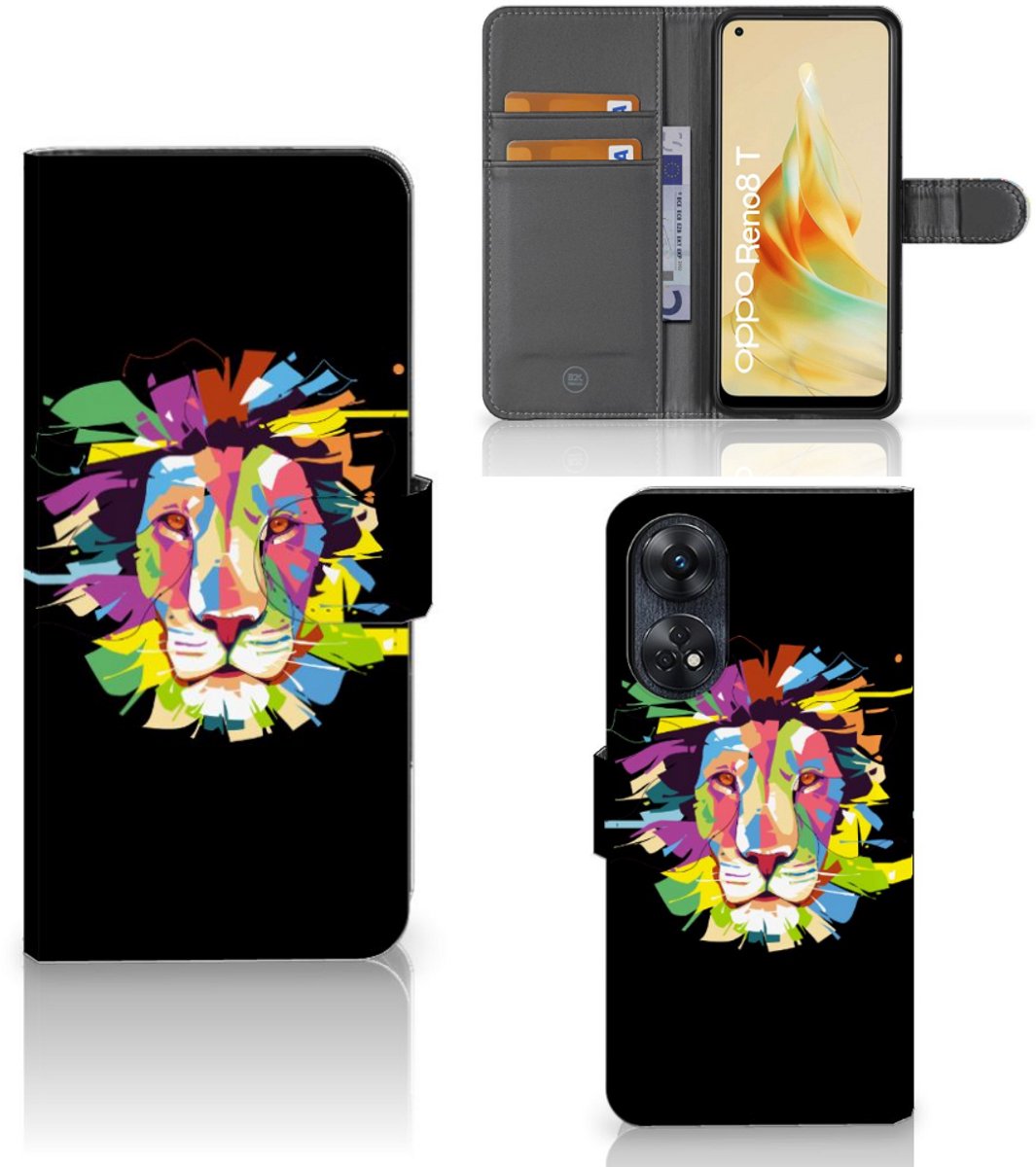 OPPO Reno8 T 4G Leuk Hoesje Lion Color