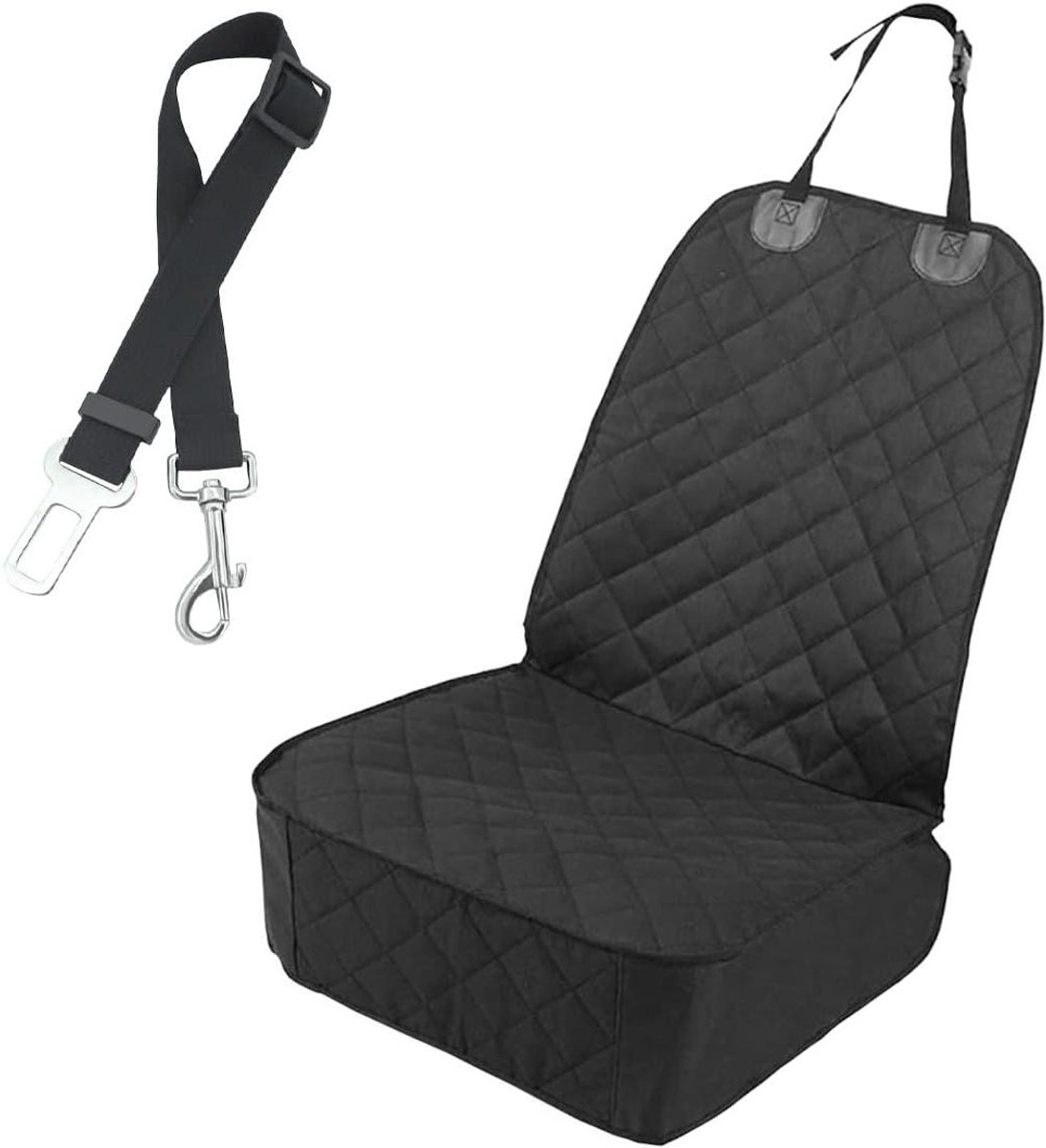 Honden auto voorstoelhoes - Huisdier autostoel - Bescherming autostoel - Waterdicht en krasbestendig - 54.7 x 45.5 cm - Zwart