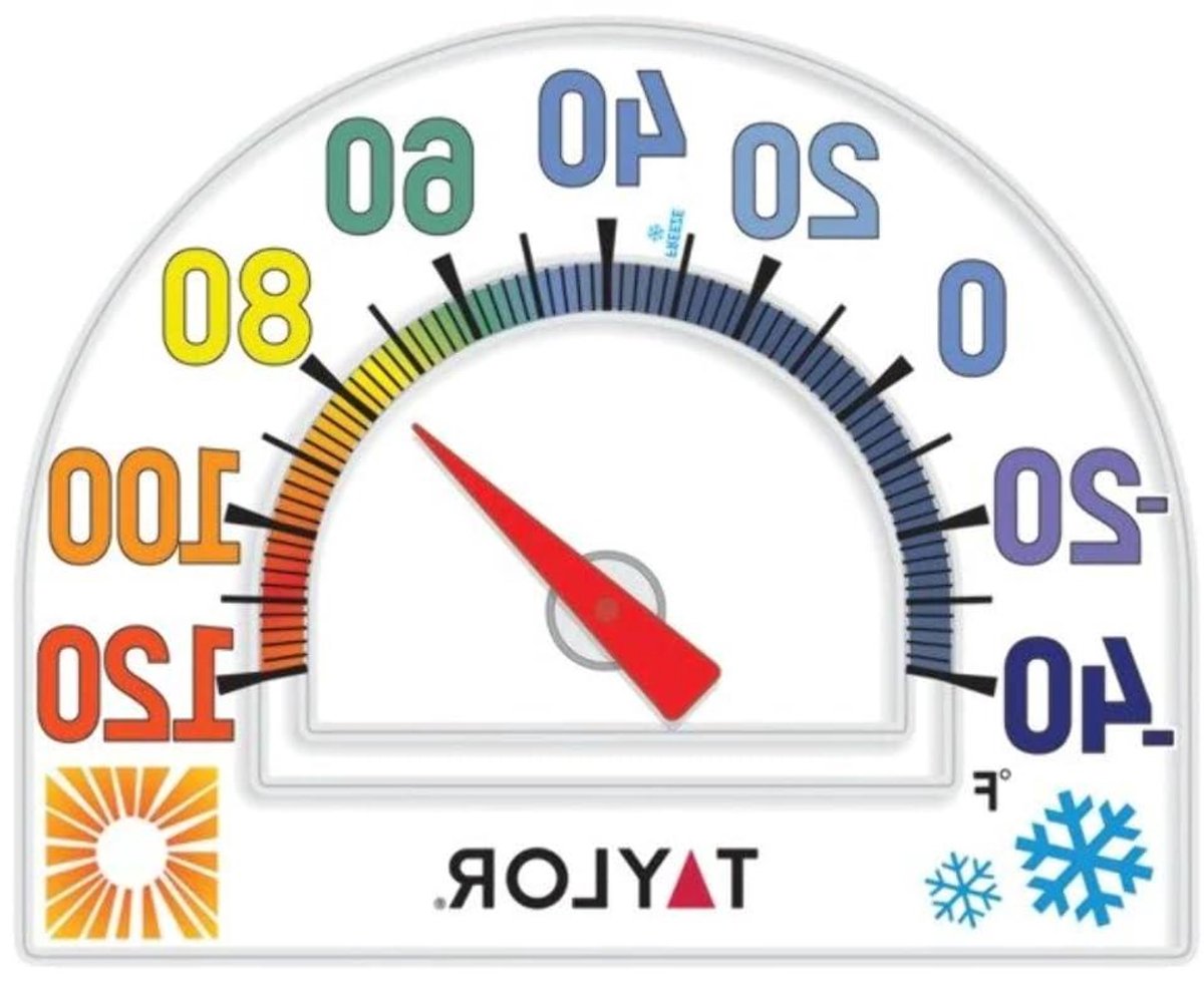 Buitenthermometer Raam - Raamthermometer Weer - Temperatuur Meten - Hoge Nauwkeurigheid - 18 cm Diameter - Seizoensontwerp