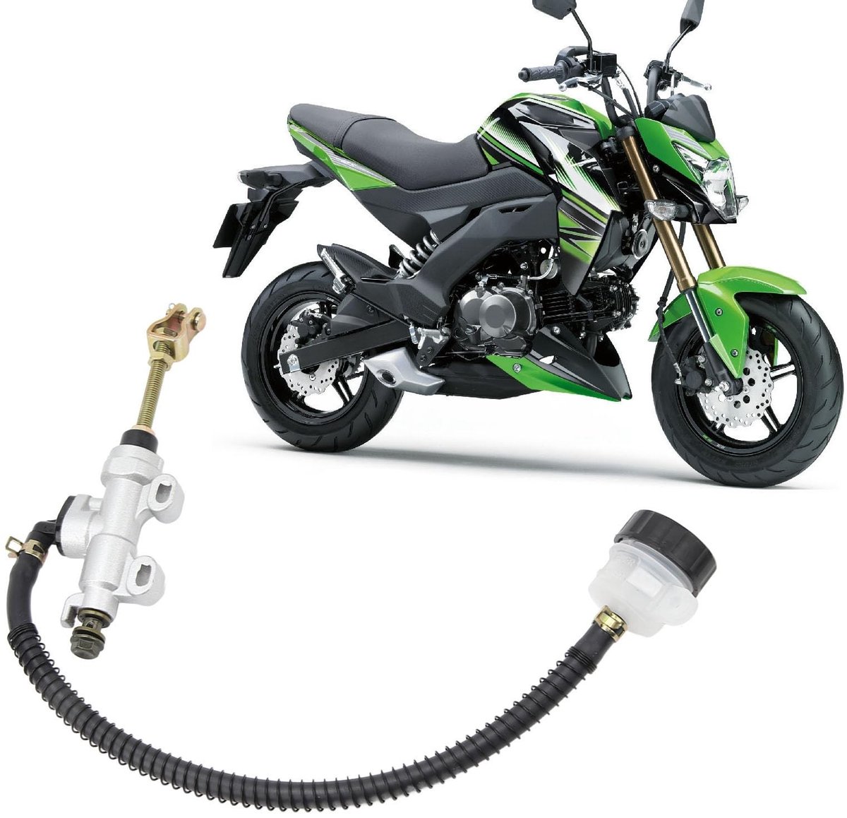 ONF3 - Hydraulische Achterrem Hoofdcilinder - Rempomp met Reservoir - Professionele remprestaties - Witte kleur - Robuust en duurzaam - Geschikt...