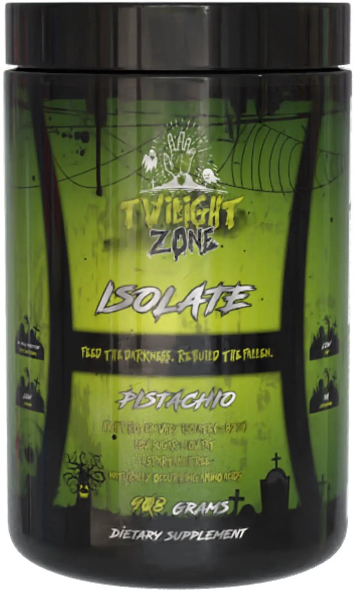 TwilightZone Nutrition Whey Isolate Pistachio – 908g – 30 Servings – Eiwitpoeder – Zeer laag suikergehalte – Nutriworld