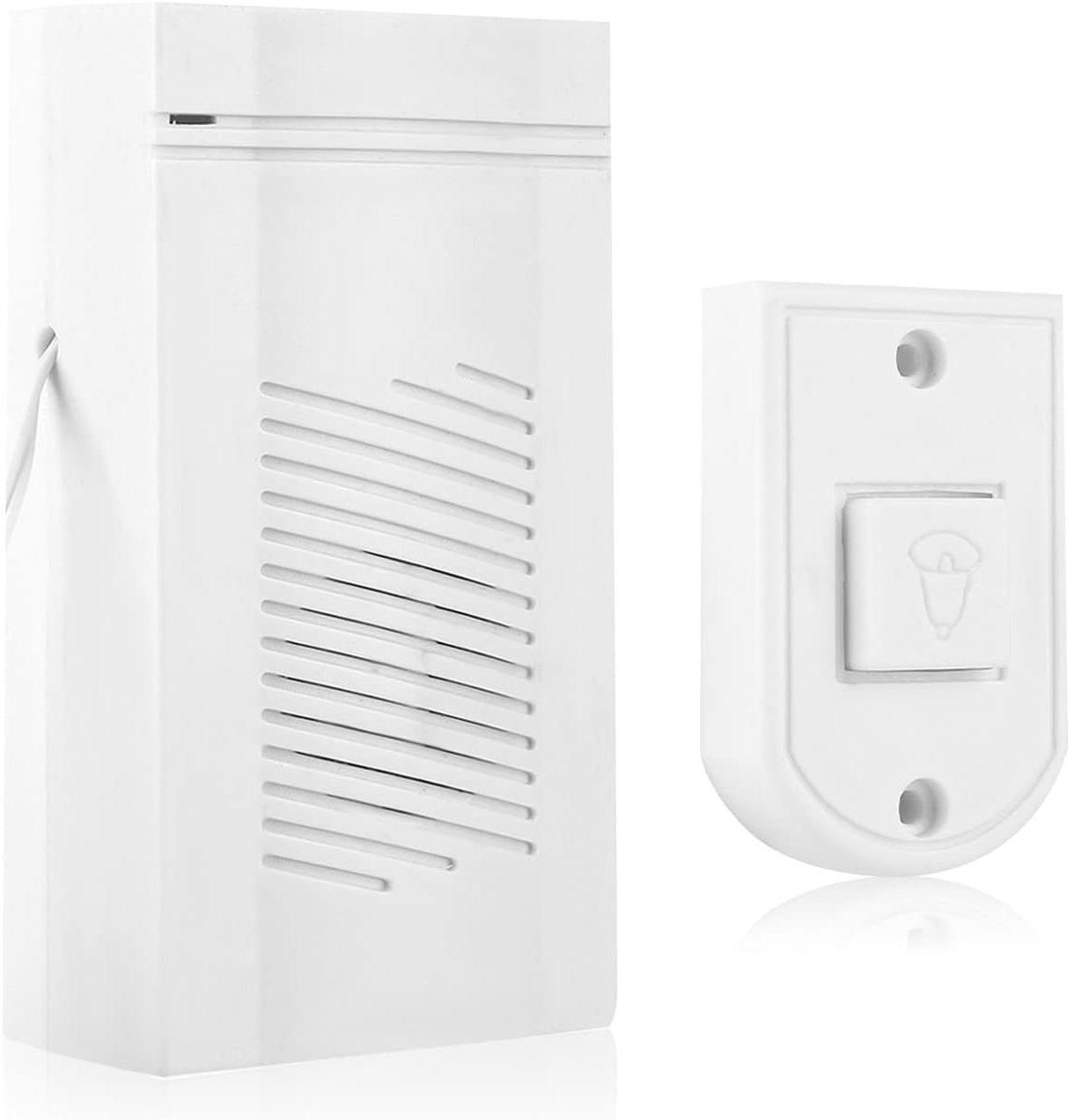 Bedrade Deurbel - Deurbel Huisbeveiliging - Veiligheid Thuis - Geen Signaalinterferentie - Kleine Installatie - Wit