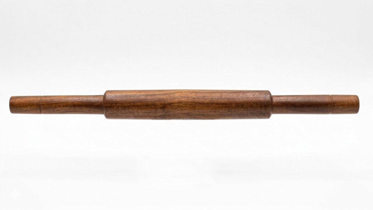 Houten Deegroller - Chapati Roti Maker - Platte Broodjes Maken - Stevig Hout - N.v.t. - Houtkleur