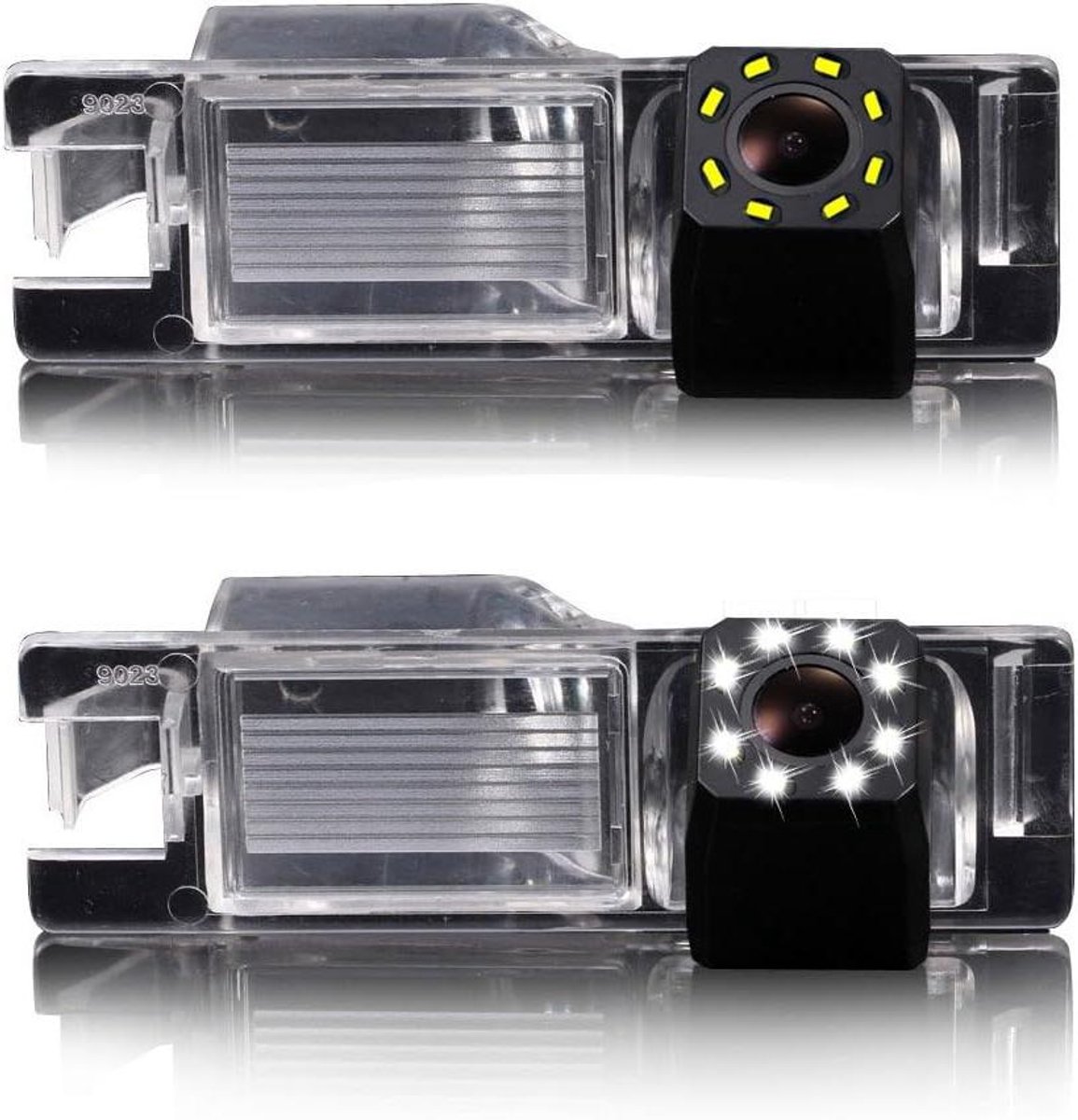 Achteruitrijcamera HD - Parkeercamera Auto - Veilig Parkeren - 170 Graden Groothoek - 8 LED Nachtzicht - Zwart