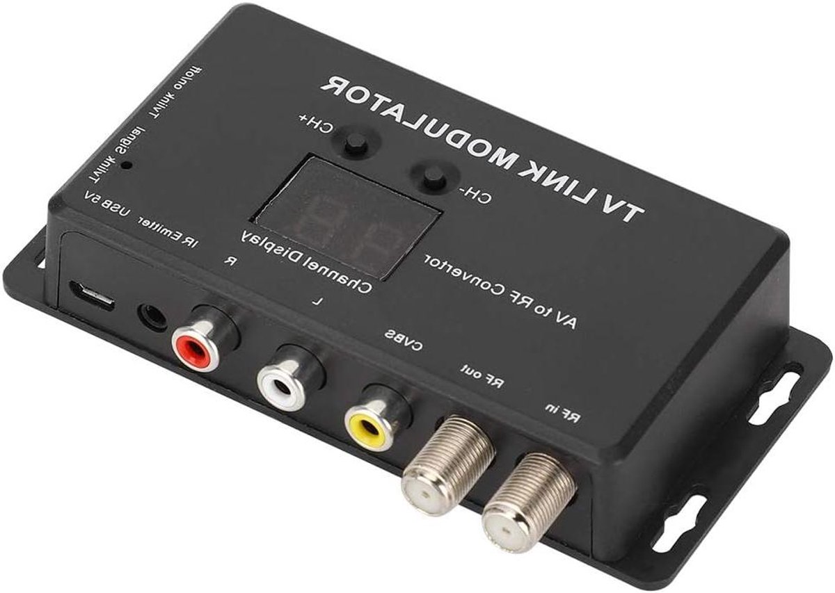 TV Modulator - AV naar RF Converter - Lokale TV Uitzending - IR Extender Functie