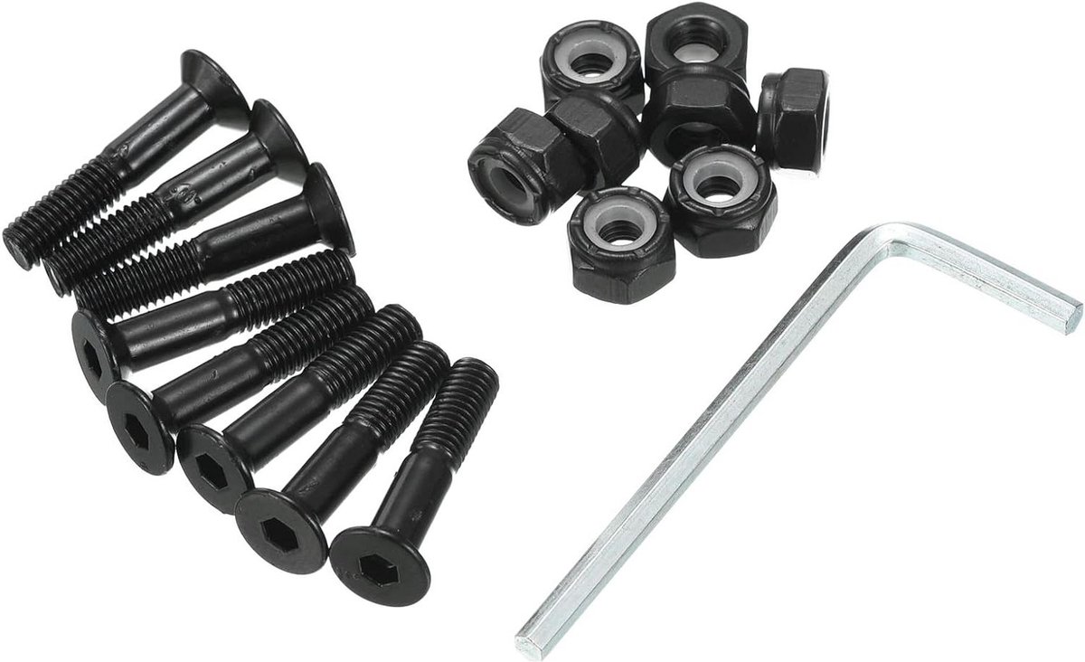Skateboard Hardware Kit Bevestigingsschroeven Moeren Set Longboard Cruiser Monteren Zeskantbouten Inclusief Sleutel 1 Inch