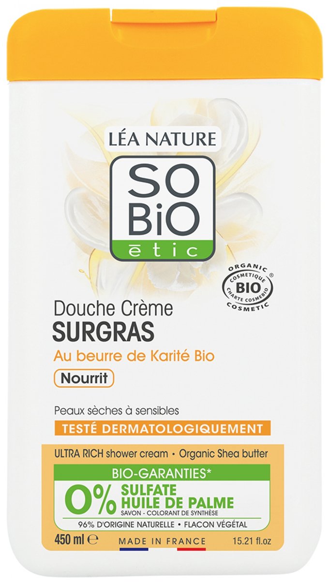 So Bio Etic Showercream ultra rich shea butter 450 Milliliter