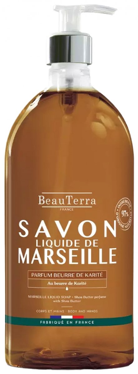 Vloeibare Zeep Beauterra Savon de Marseille Shea Boter 1 L