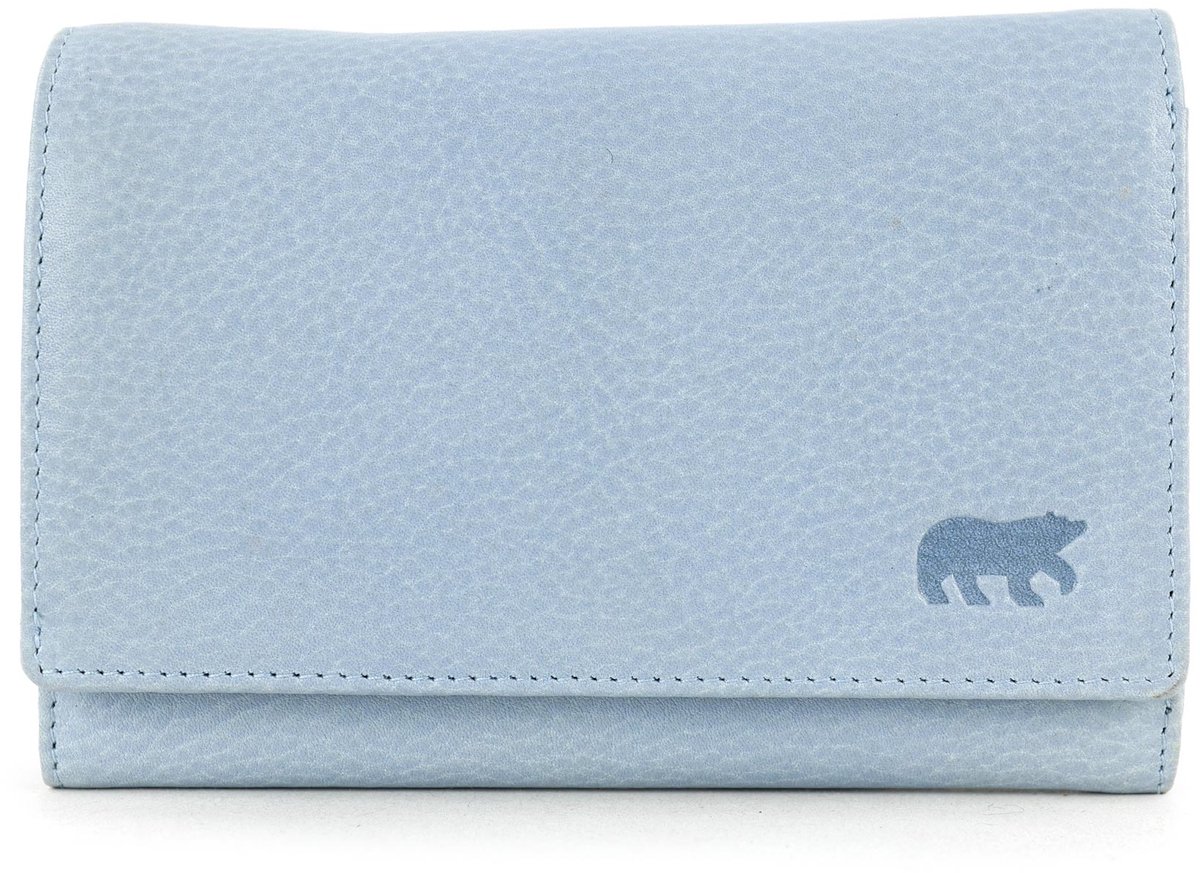 Bear Design Sweety Leren Overslagportemonnee - Sky