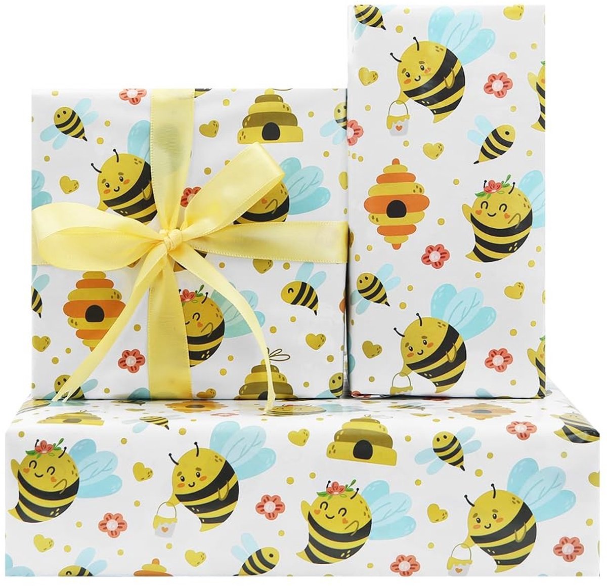 Dailygoods - Schattig Cadeaupapier met Bijenthema voor Verjaardagen