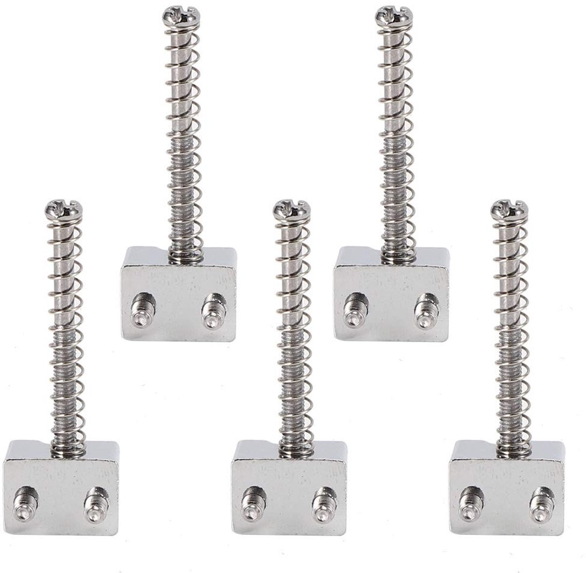 Dailygoods - Dailygoody - Bass Bridge String Zadels - Vervangingsonderdeel - Zilver - Elektrische Gitaar Accessoires - Geschikt voor 5-snarige bas - Topkwaliteit m.