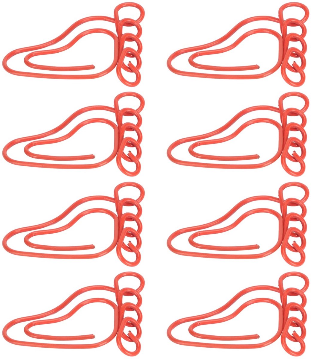Dailygoods - Set van 50 Schattige Voetpaperclips voor Documenten