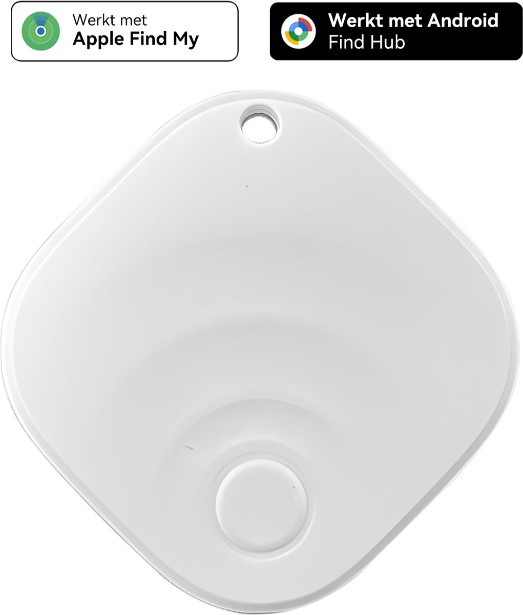 Rayofi Air Tag - Bluetooth-tracker en sleutelvinder - Compatibel met Apple Find My en Android Find My-apparaten - Werkt met Apple iPhones en Android-apparaten - Wit
