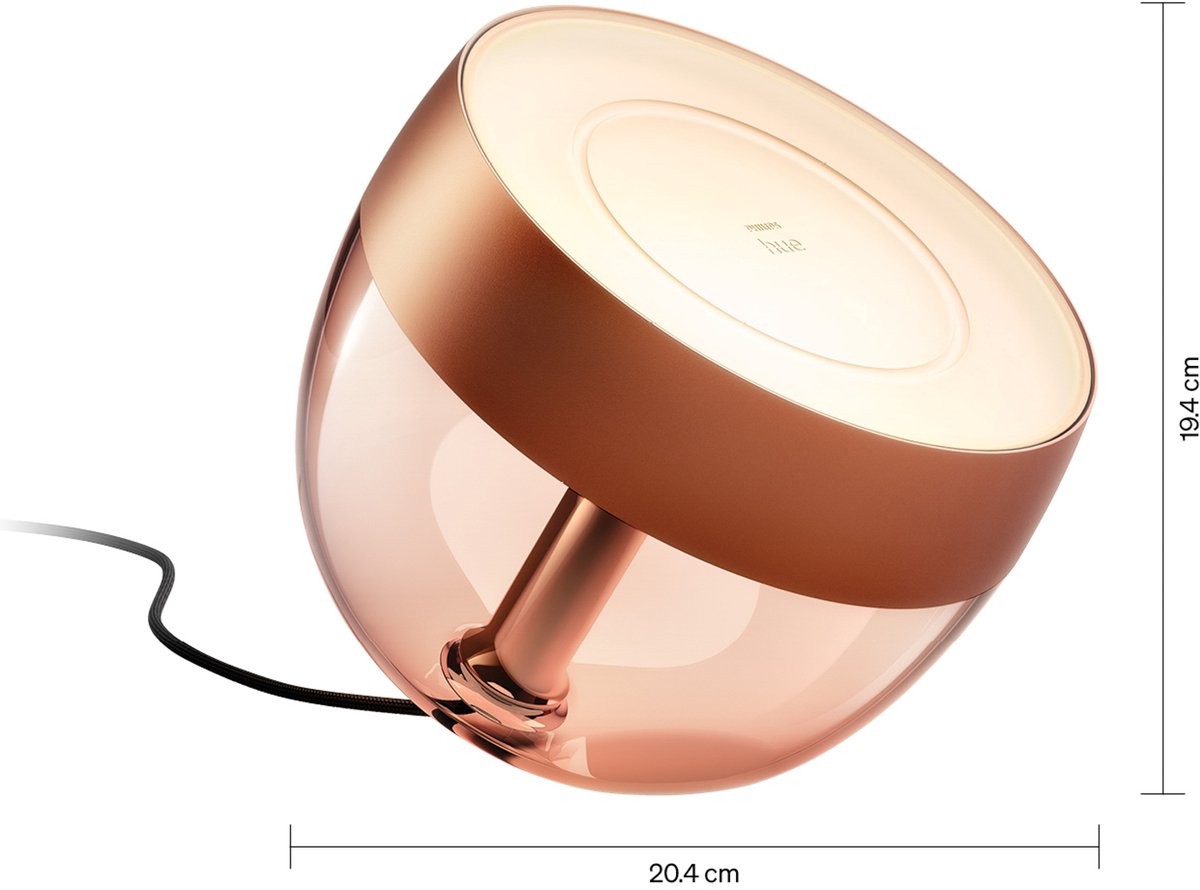Philips Hue Iris tafellamp - wit en gekleurd licht - koper – foto 6