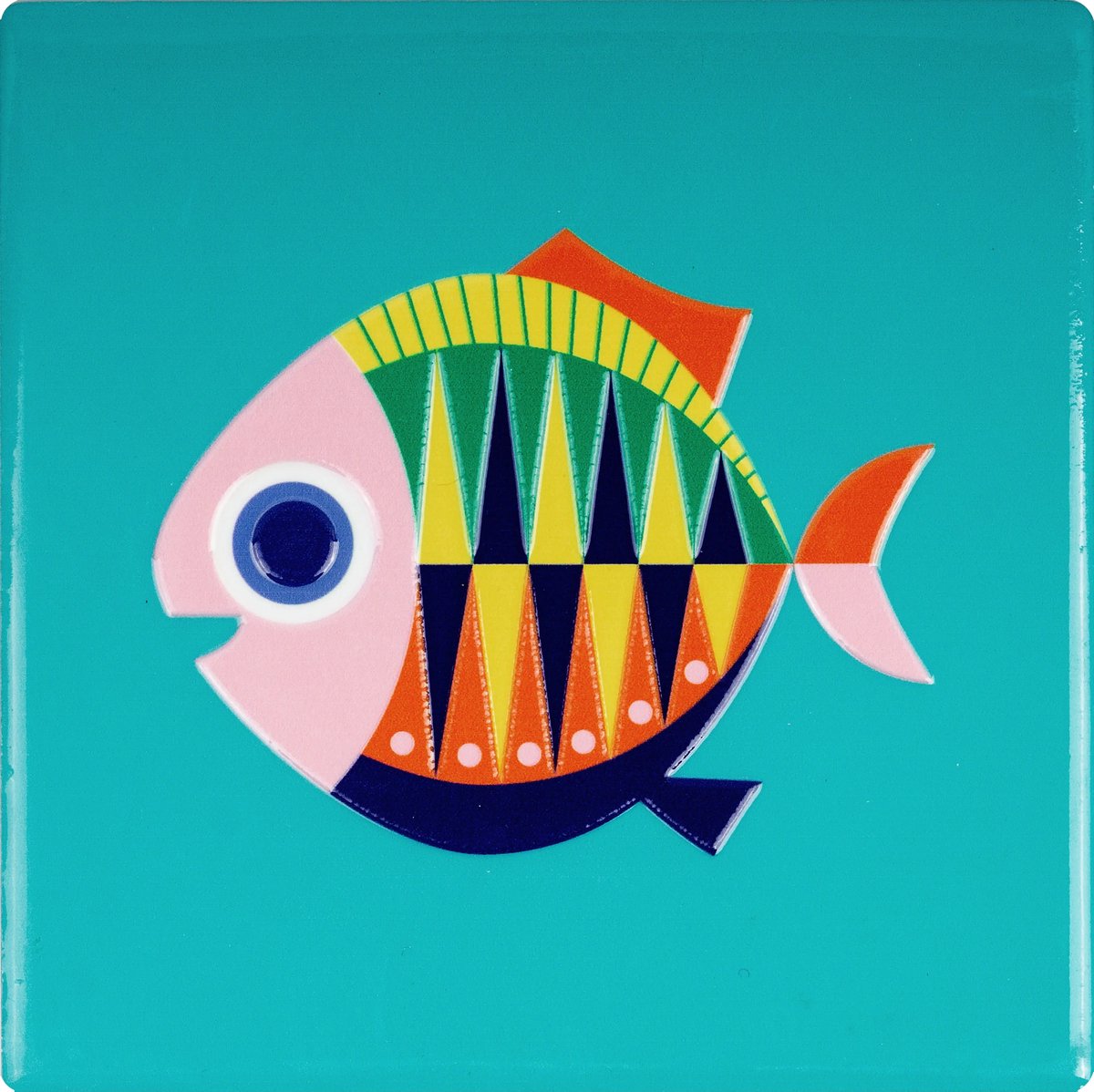 Kitsch Kitchen tegeltje Sealife small fish