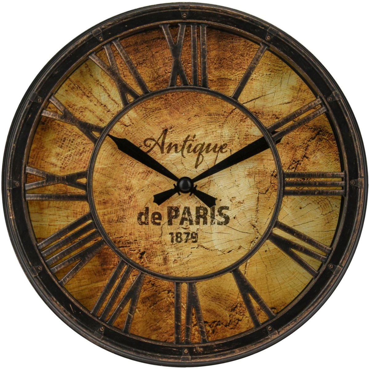Dailygoods - Vintage Wandklok met Romeinse Cijfers in Antieke Stijl
