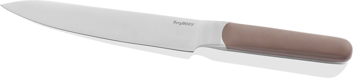 BergHOFF Home Elements Vleesmes 19 cm – Trancheermes & Rollademes voor Vlees, Gevogelte & BBQ – Vlijmscherp Smal RVS Lemmet, Ergonomisch Handvat & Vaatwasbestendig Mes – Aubergine