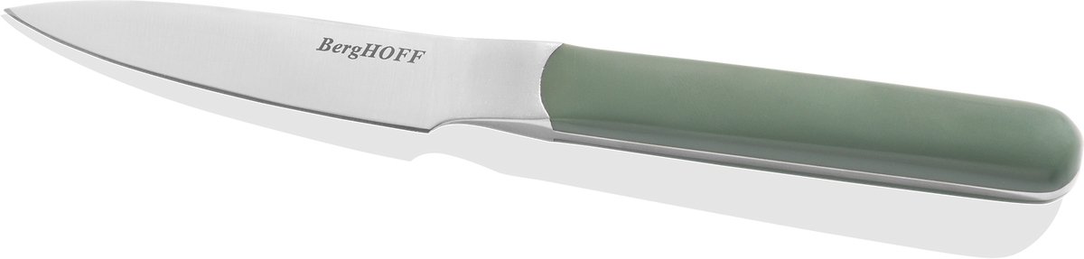 BergHOFF Home Elements Schilmes 8,6 cm – Compact Officemes voor Fruit & Groenten – Vlijmscherp Aardappelschilmes – Ergonomisch Handvat, RVS & Vaatwasbestendig Mes – Khaki