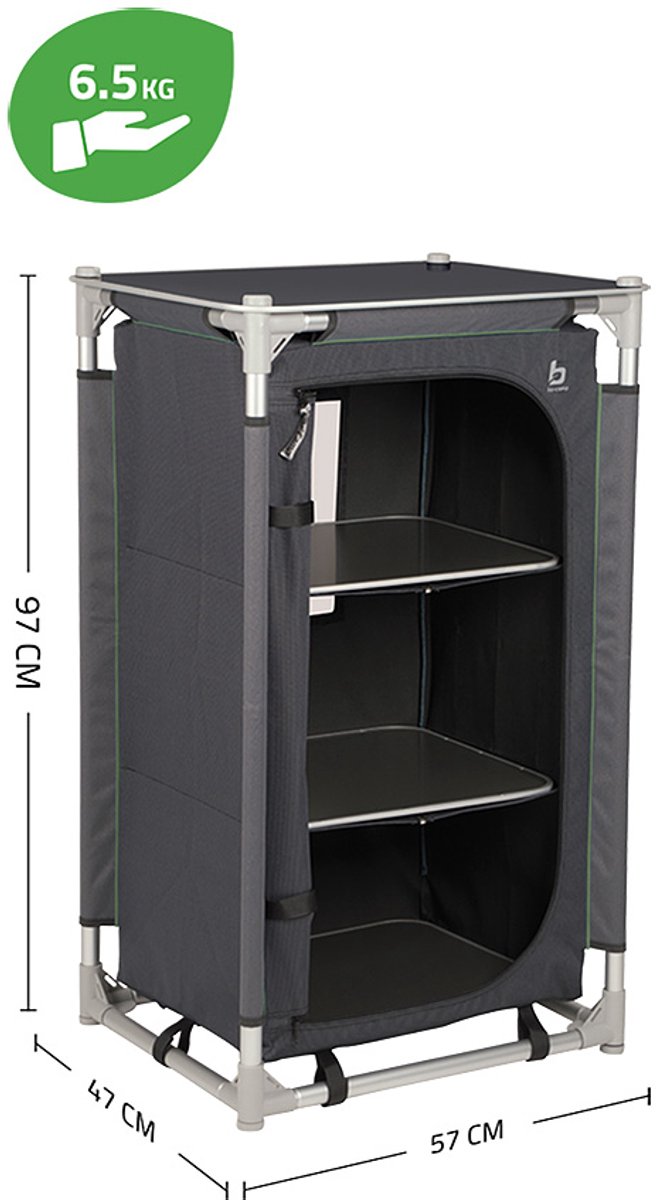 Bo-Camp - Legkast - Emerald - Laag - 57x47x97 cm van Merkloos — afbeelding 2