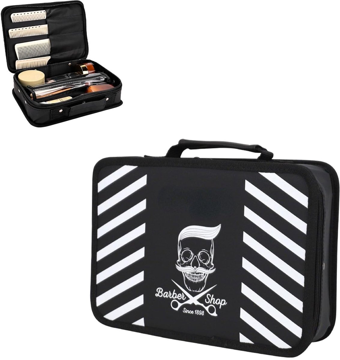 Dailygoods - Dailygoody - Kappersgereedschapstas - Professionele opbergoplossing - Ideaal voor kappers en salons - 26,5 x 7 x 19,5 cm - Tondeuse tas - Ruimtebespar..